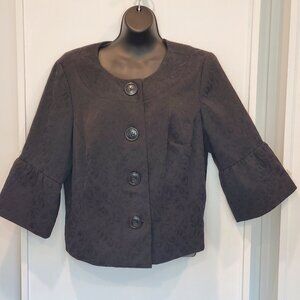 Apt. 9 Black 3/4 Bell Sleeve Large Button Blazer Jacket, 16W